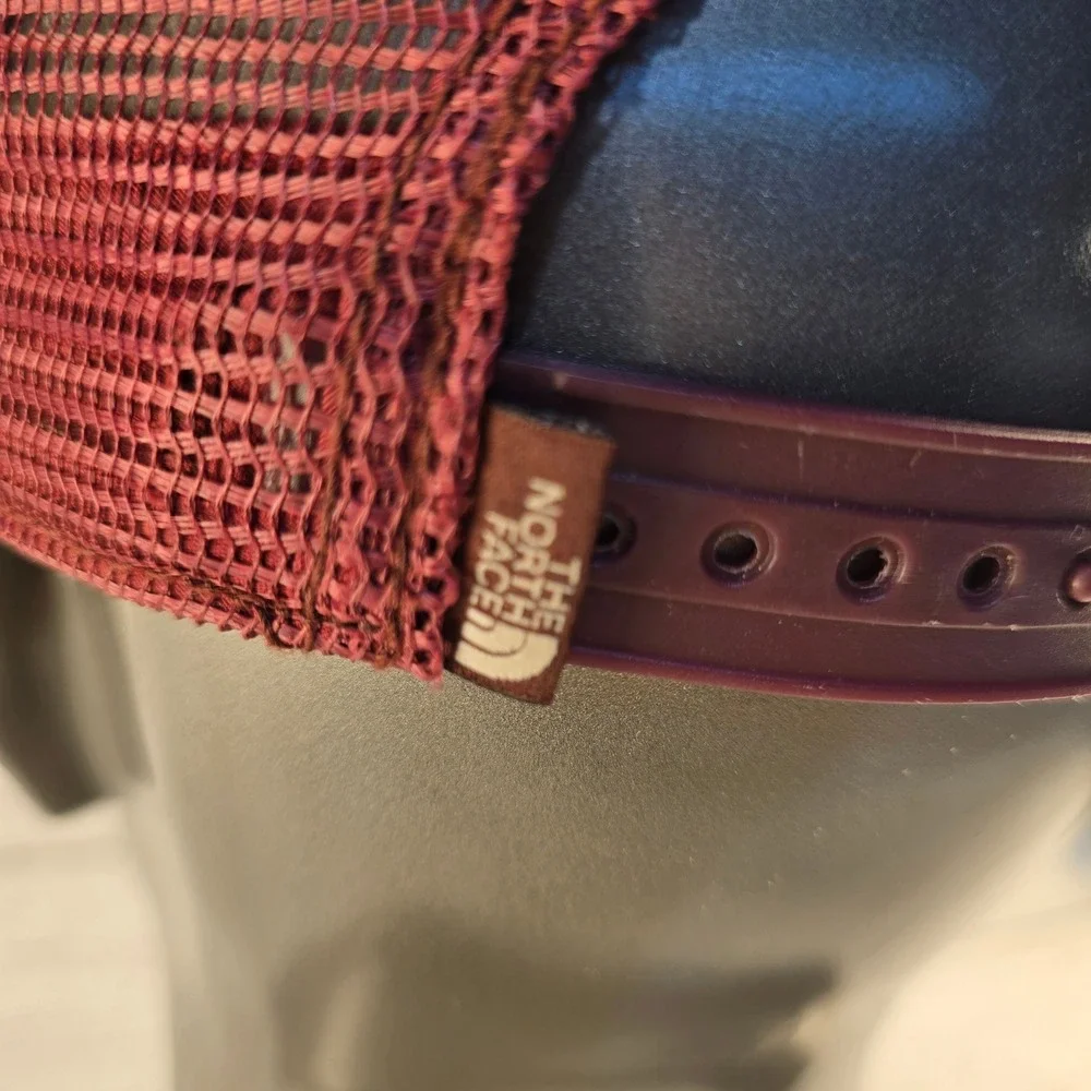 The North Face Mudder Trucker Hat Brown Burgundy Alpine Equipment Patch Snapback